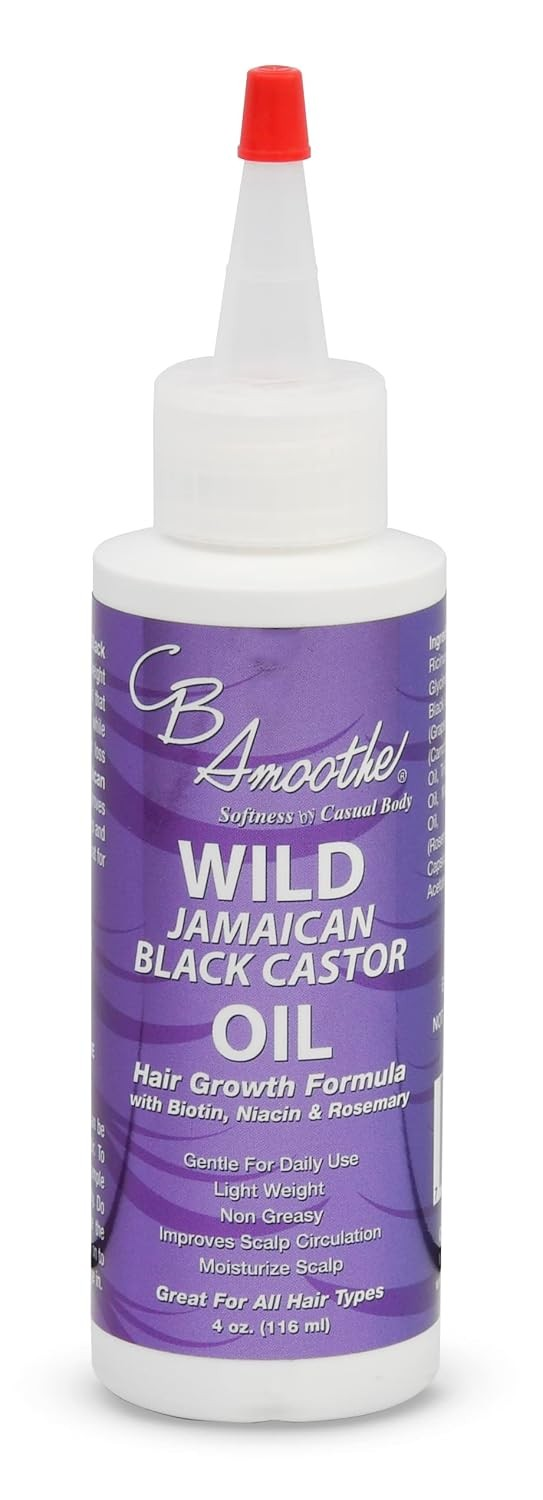 CB Smoothe Wild Jamaican Black Castor Oil - Hair Growth Formula with Biotin, Niacin & Rosemary