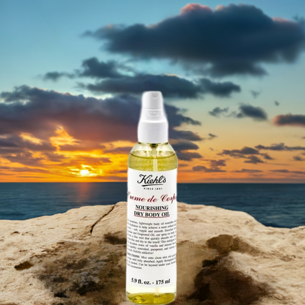 Kiehl's Creme de Corps Nourishing Dry Body oil infused with grapeseed oil